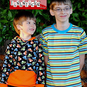 Fishsticks Designs Charlie Tee & Hoodie Big Kid Sizes Sewing Pattern