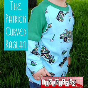 Fishsticks Designs Patrick Curved Raglan Infants and Toddler Sizes Sewing Pattern