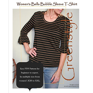 Greenstyle Women\'s Bella Bubble Sleeve T-Shirt Sewing Pattern