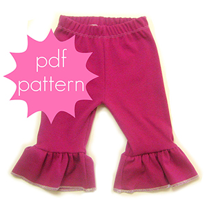 Jocole Everyday Ruffle Knit Pants Sizes 6-14 Sewing Pattern