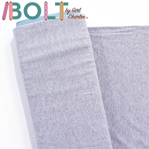 10 Yard Bolt Heather Gray Solid Cotton Spandex Knit Fabric