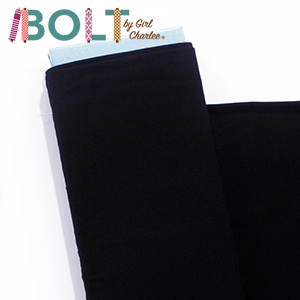 10 Yard Bolt Black Solid Cotton Spandex Knit Fabric