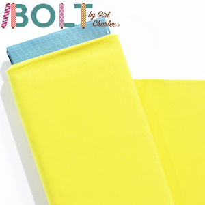10 Yard Bolt Lemon Yellow Solid Cotton Spandex Knit Fabric