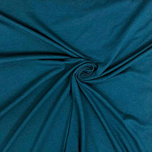 Peacock Blue Solid Cotton Spandex Knit Fabric