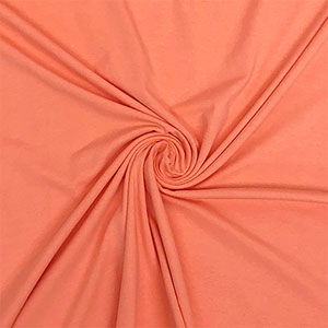 Half Yard Peach Solid Cotton Spandex Knit Fabric