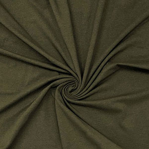 Half Yard Dark Olive Green Solid Cotton Spandex Knit Fabric
