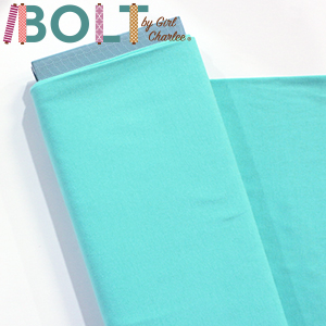 10 Yard Bolt Aqua Blue Green Solid Cotton Spandex Knit Fabric