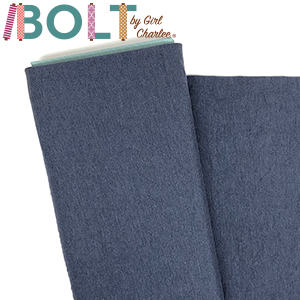 10 Yard Bolt Dark Denim Heather Solid Cotton Spandex Knit Fabric