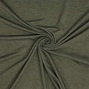 Olive Green Heather Solid Cotton Spandex Knit Fabric