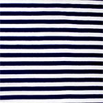 Navy Blue White Small Stripe Cotton Spandex Knit Fabric