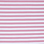 Dark Rose White Small Stripe Cotton Spandex Knit Fabric