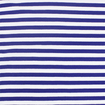 Royal Blue White Small Stripe Cotton Spandex Knit Fabric