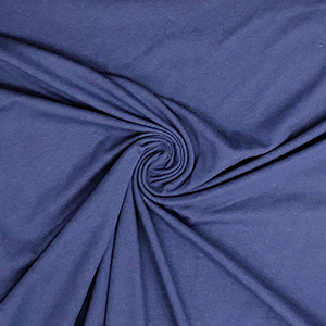 Indigo Blue Solid Cotton Spandex Knit Fabric