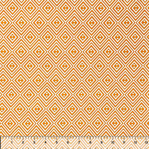 Mustard White Diamond Geo Double Brushed Jersey Spandex Blend Knit Fabric
