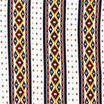 Navy Orange Diamond Vertical Stripes Double Brushed Jersey Spandex Blend Knit Fabric