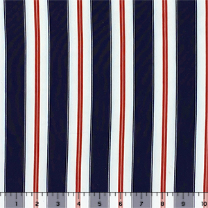 Midnight Red Vertical Stripes Double Brushed Jersey Spandex Blend Knit Fabric