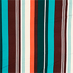 Aqua Cocoa Vertical Multi Stripe Double Brushed Jersey Spandex Blend Knit Fabric