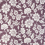 Aloha Floral Silhouettes on Dusty Plum Double Brushed Jersey Spandex Blend Knit Fabric