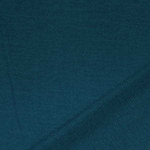Teal Blue Solid French Terry Blend Knit Fabric