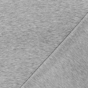 Gray Heather Solid French Terry Blend Knit Fabric