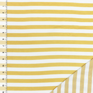 Royal Yellow White Stripe French Terry Blend Knit