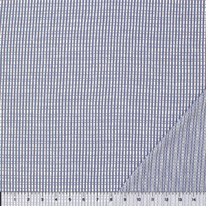 Indigo White Dashed Vertical Pinstripe Jersey Blend Double Knit Fabric
