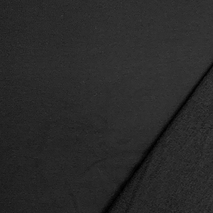 Licorice Black Solid Jersey Sweatshirt Fleece Blend Knit Fabric