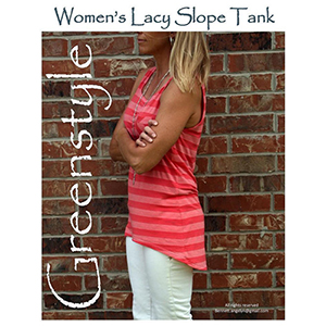 Greenstyle Women\'s Lacy Slope Tank Sewing Pattern