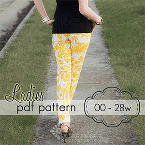 Jocole Ladies Skinny Pants Sewing Pattern