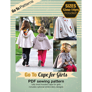 Go To Cape for Girls Sewing Pattern