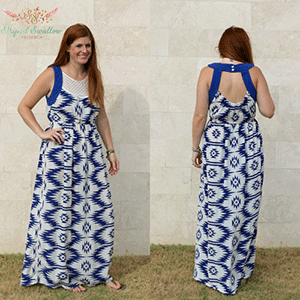 Striped Swallow Designs Womens Soho Maxi Sewing Pattern