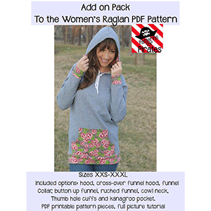 Patterns for Pirates Women\'s Raglan Add On Pack Sewing Pattern