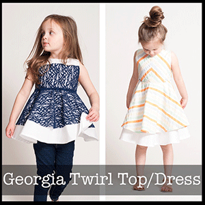 Shwin Designs Georgia Twirl Top and Dress Sewing Pattern