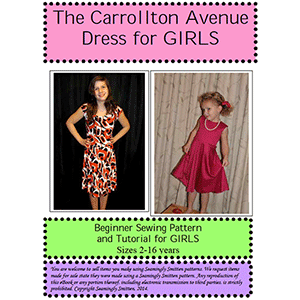 Seamingly Smitten Carrollton Ave Dress for Girls Sewing Pattern