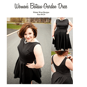 Winter Wear Designs Womens\' Bateau Garden Dress Sewing Pattern