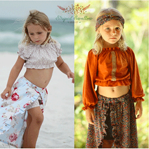 Striped Swallow Designs Girls Gypsy Top Sewing Pattern