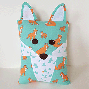 My Funny Buddy Fox and Raccoon Pillows with Babies Sewing Pattern