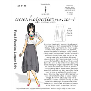 Hot Patterns Lantern Skirt Sewing Pattern