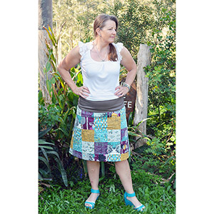 Passionately Sewn Patchwork A-Line Skirt Sewing Pattern