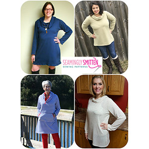Seamingly Smitten Women\'s Cowl Neck Tunic Sewing Pattern