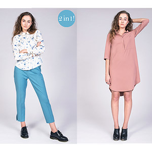 Named Clothing Helmi Trench Blouse & Tunic Dress Sewing Pattern
