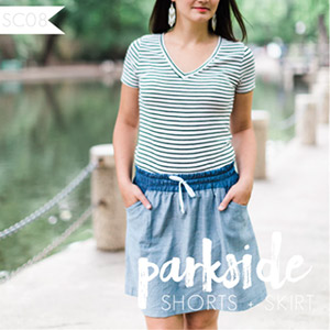 Sew Caroline Parkside Shorts and Skirt Sewing Pattern