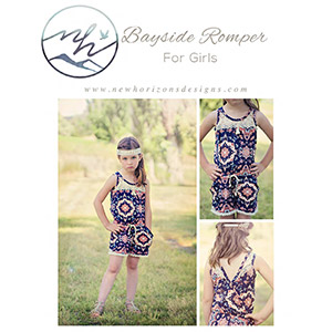 New Horizons Designs Girls Bayside Romper and Dress Sewing Pattern