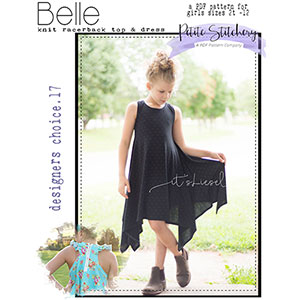 Petite Stitchery & Co. Girls Belle Racerback Top & Dress Sewing Pattern