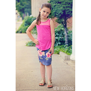 New Horizons Designs Pierside Pencil Skirt for Girls Sewing Pattern