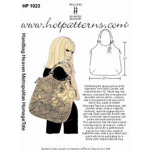 Hot Patterns Homage Tote Sewing Pattern