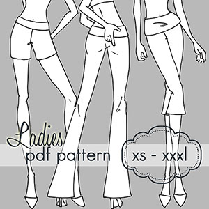 Jocole Ladies Yoga Pants Sewing Pattern