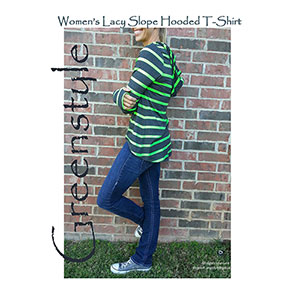 Greenstyle Women\'s Lacy Slope Hooded T-Shirt Sewing Pattern