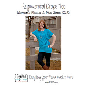 EYMM Women\'s Asymmetrical Drape Top Sewing Pattern