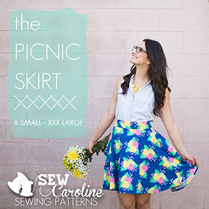 Sew Caroline Picnic Skirt Sewing Pattern